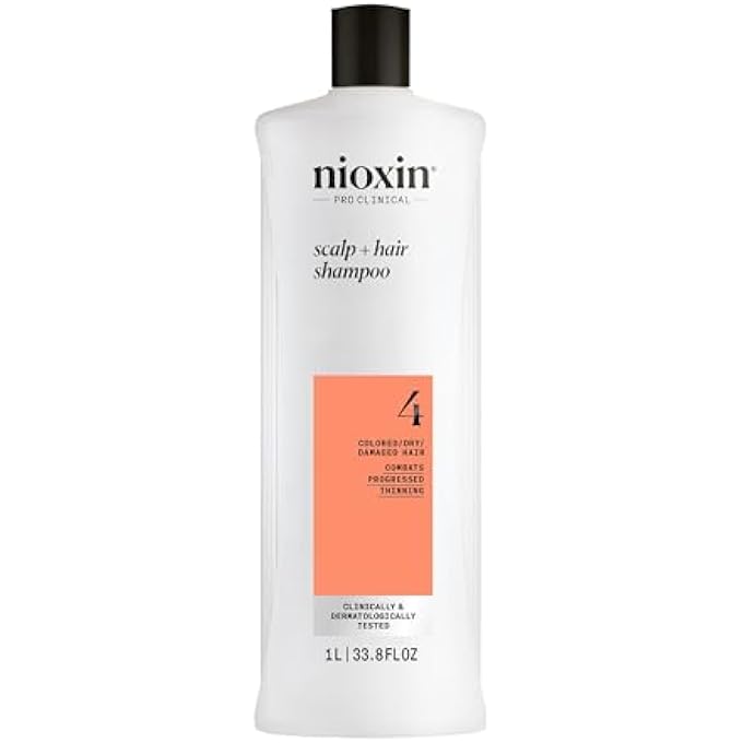 Nioxin SYSTEM 4 CLEANSER FOR FINE CHEMICALLY ENHANCED NOTICEABLY THINNING HAIR FOR UNISEX - 33.8 OZ - Image 2