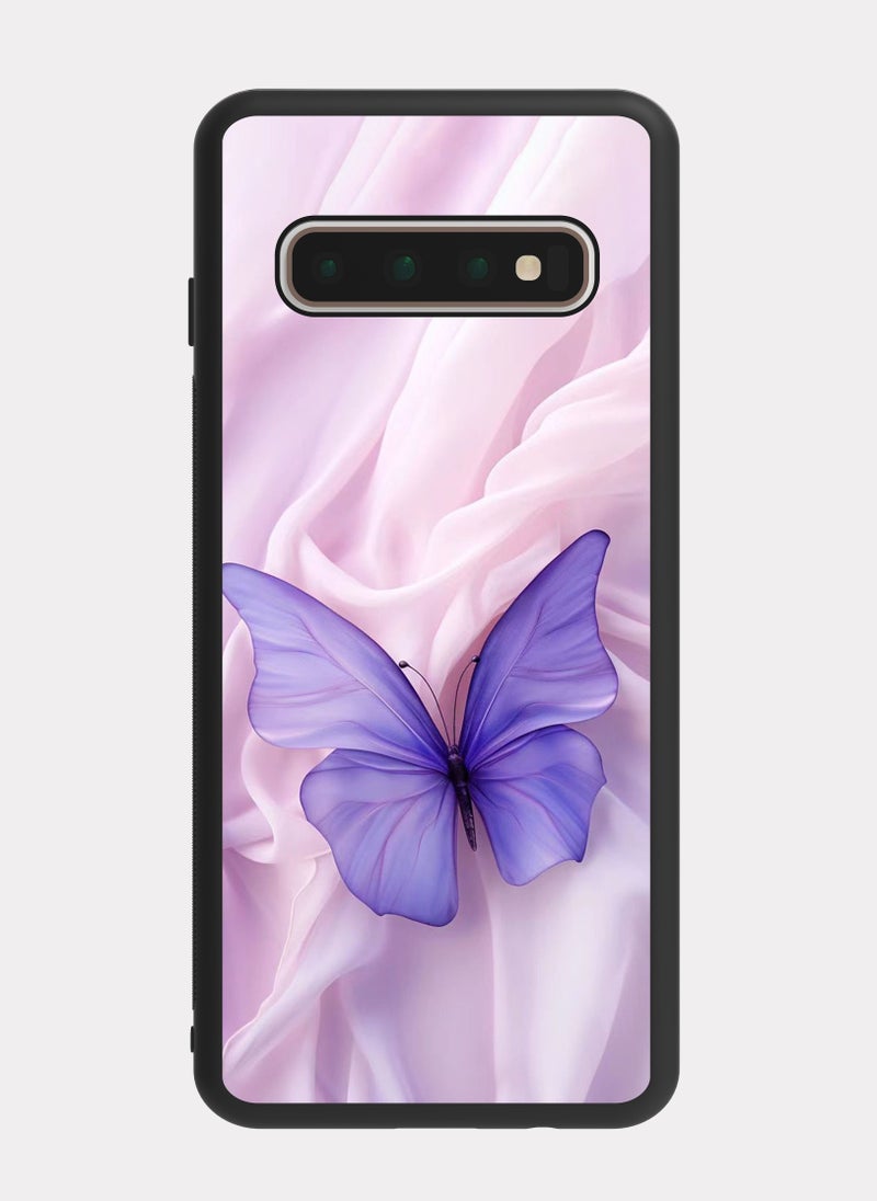 بكسلات كفر سامسونج جالكسي اس 10 بلس فراشة بنفسجية بنفسجي - Image 1