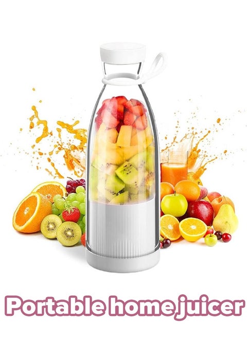 Portable Blender USB Rechargeable Mini Personal Blender for Milkshakes and Smoothies, Electric Fruit and Vegetable Juicer, Small Home Portable Vegetable Juice Squeezer Cup