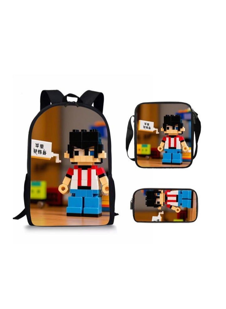 Cartoon style universal three-piece schoolbag - 406  - Image 1
