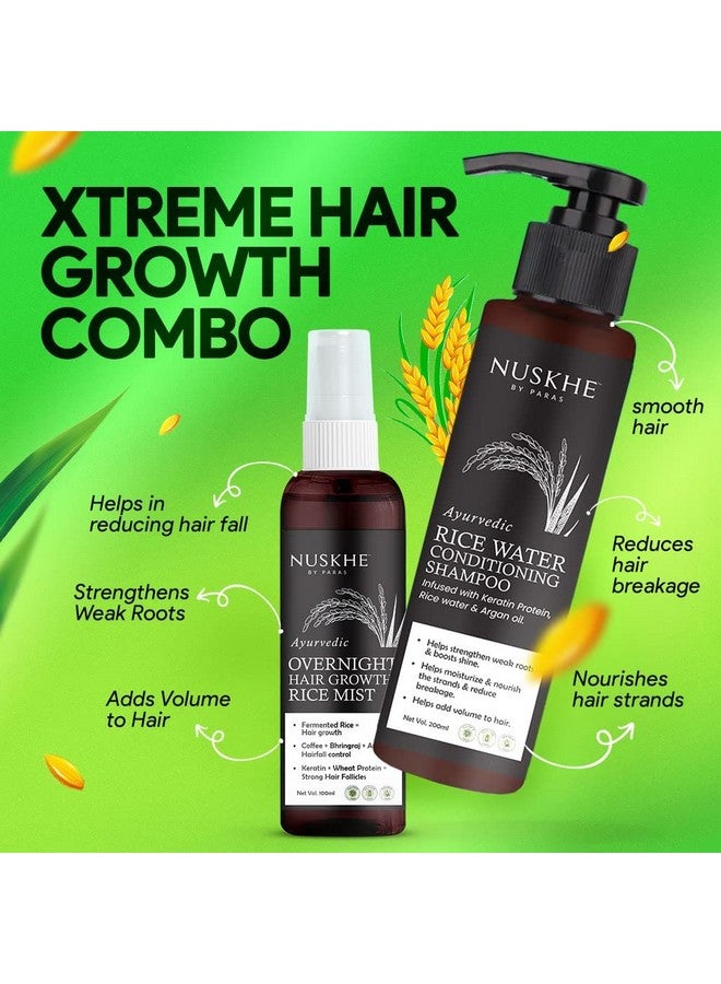 Nuskhe By Paras Xtreme Hair Growth Combo-Rice Water Hair Mist&Rice Water Conditioning Shampooxtreme Hair Growth Combo-Rice Water Hair Mist&Rice Water Conditioning Shampoo,247 Grams - Image 4