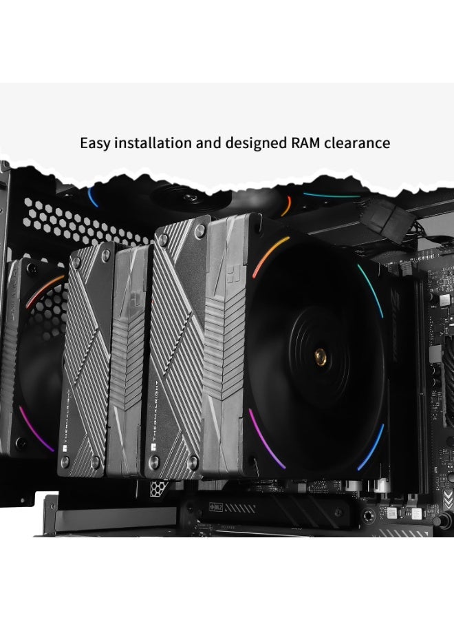 Thermalright Phantom Spirit 120 EVO CPU Air Cooler, 7 Heat Pipes CPU Cooler,Dual 120mm TL-K12 PWM Fan, AGHP 4.0 Technilogy, S-FDB Bearing, for AMD AM4 AM5/Intel 1700/1150/1151/1200, PC Cooler - Image 2