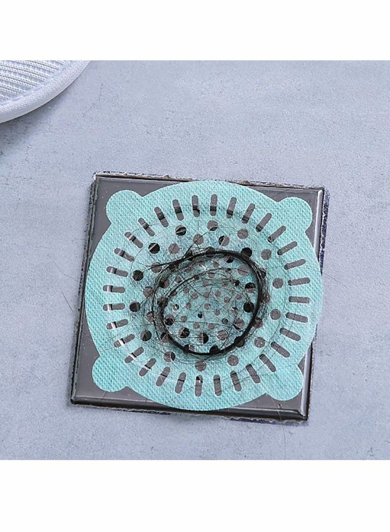 NIBEMINENT 10 pcs Disposable Shower Drain Strainer Bathtub Sink Stopper Hair Trap Catcher Sticker Strainers Protectors Cover for Floor Laundry Kitchen Bathroom - Image 2