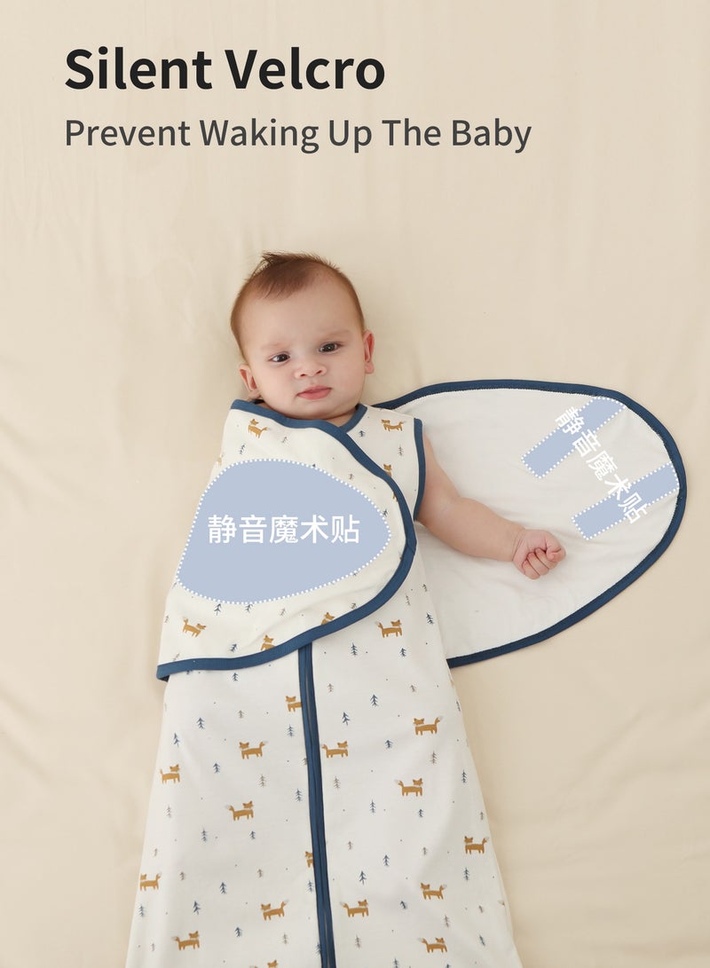 انسولار بطانية قماط للأطفال مصنوعة من القطن المحبوك، أكياس نوم قماط قابلة للارتداء للأطفال حديثي الولادة، مستلزمات أساسية للأطفال البنات والأولاد (من 6 إلى9 أشهر) - Image 5