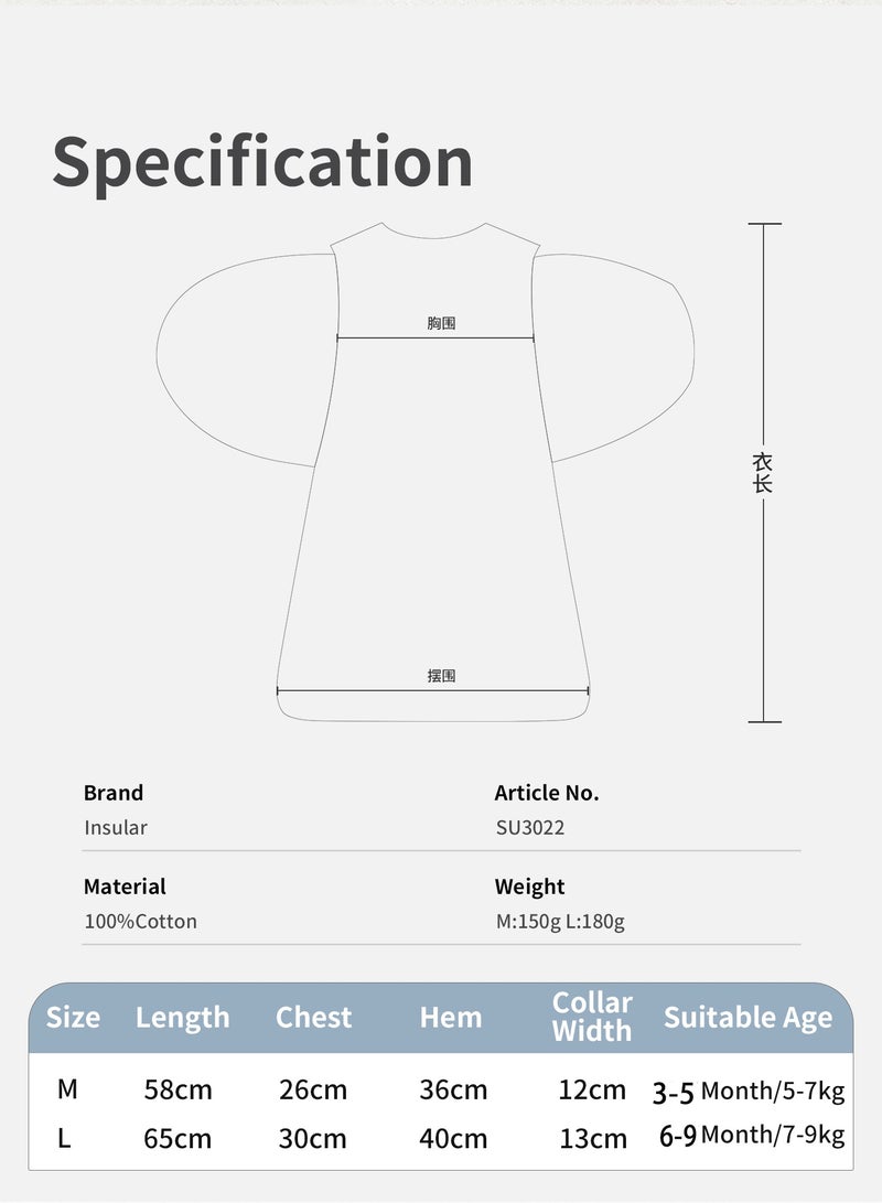 انسولار بطانية قماط للأطفال مصنوعة من القطن المحبوك، أكياس نوم قماط قابلة للارتداء للأطفال حديثي الولادة، مستلزمات أساسية للأطفال البنات والأولاد (من 6 إلى9 أشهر) - Image 2