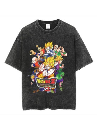 Washed retro T-shirt street hip hop anime Dragon Ball casual cotton summer short sleeves - pzsku/Z0A9494FAFCC37098A635Z/45/_/1716537197/ec637f80-f5a1-4709-9a4c-82a3ef3f172a