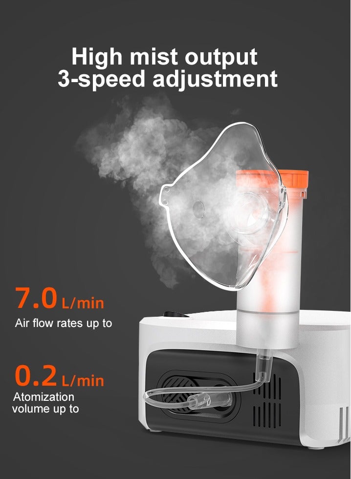 صحة كير جهاز استنشاق ضاغط متقدم للبالغين والأطفال – محمول وصامت لعلاج الربو والسعال ونزلات البرد – رذاذ سريع للعلاج – معتمد - Image 2