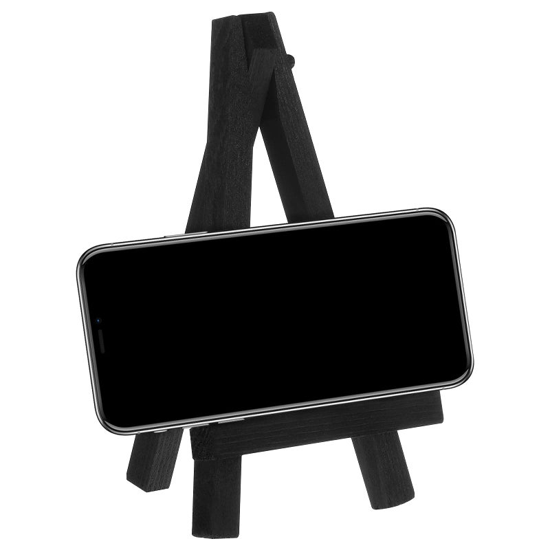 Chuangdi 12 Pieces 5 Inch Mini Wood Display Easel  Holder For Small Canvases  Cards  Photos  Notices  Etc. (Black) - Image 3