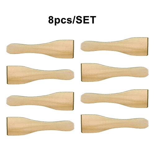 Kosmosta Wooden Raclette Spatula Wood Kitchen Utensils for Non-stick Pans, Cheese Grills, Gourmet Boards, Frying Pans, Fondue, 8 pcs/set - Image 3