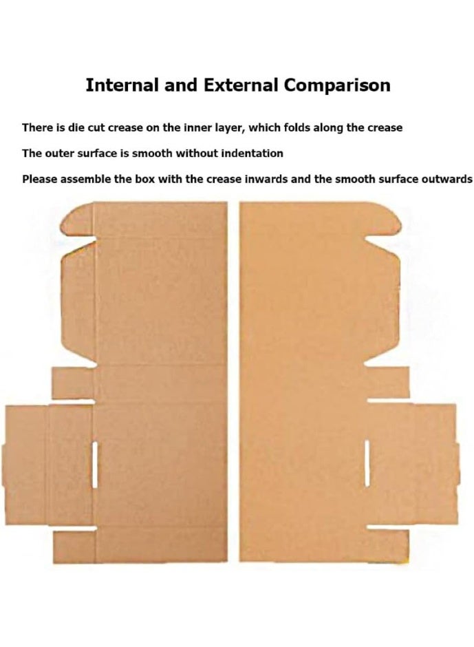 25 قطعة من صناديق الشحن والتخزين - صناديق كرتون مموجة صغيرة ومتينة وموفرة للمساحة للتعبئة والتغليف وتقديم الهدايا والتخزين والأعمال التجارية الصغيرة (10.2 × 10.2 × 5.1 سم) - Image 5