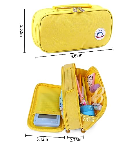 Surpop Large Capacity Pencil Case, Stationery Storage Pen Bag Box Handheld Makeup Pouch Holder Multi-Compartment Organizer College School Office Supplies for Student Teen Kid Adult - Image 2