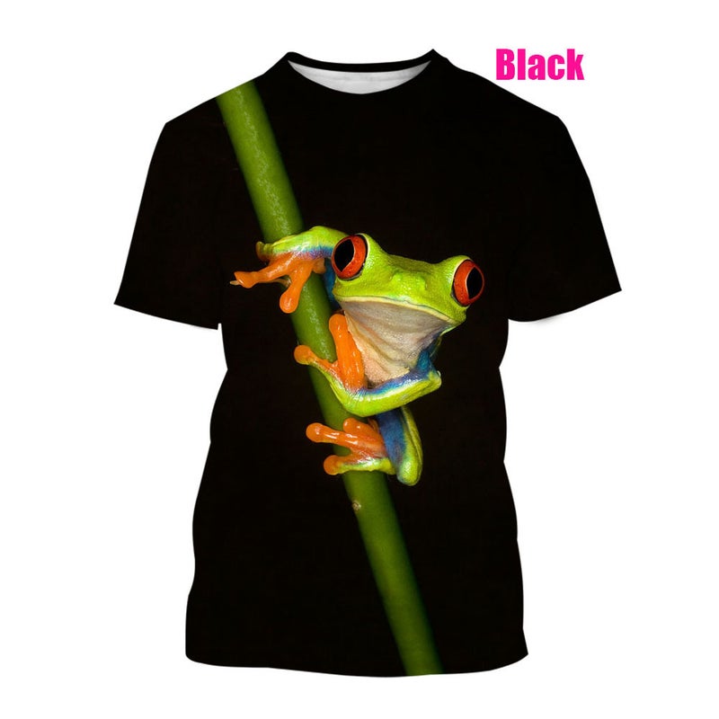 2021 summer new cool animal 3D digital personalized printing fashion trendy men's short-sleeved T-shirt in stock - Image 1
