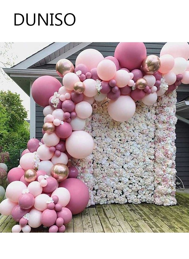 DUNISO 95PCS Balloon Garland Arch Kit Metallic Pastel White Latex Balloons Set For Baby Wedding Birthday Party Background Decorations  - Image 1