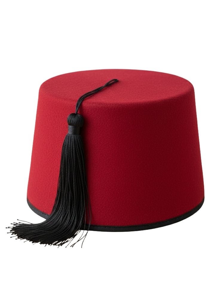 بريميم قبعة الفاس الحمراء التقليدية للزي الثقافي السعودي والعربي - غطاء رأس تراثي خفيف الوزن لليوم الوطني والأزياء والمهرجانات - Image 3