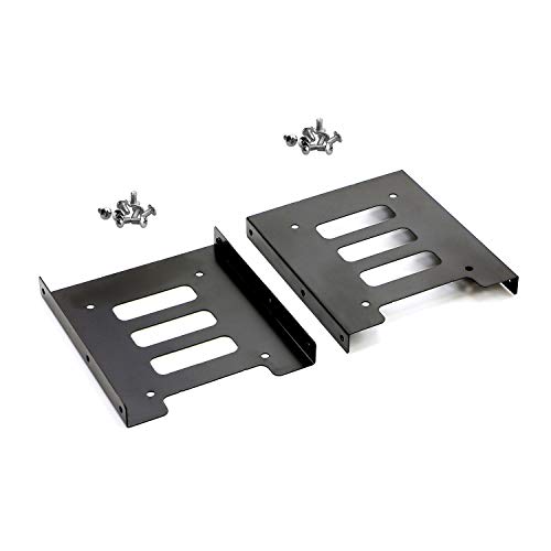 SAISN HDD SSD Mounting Bracket 2.5 to 3.5 Adapter Hard Drive Holder (Single Drive, Pack of 2) - Image 1