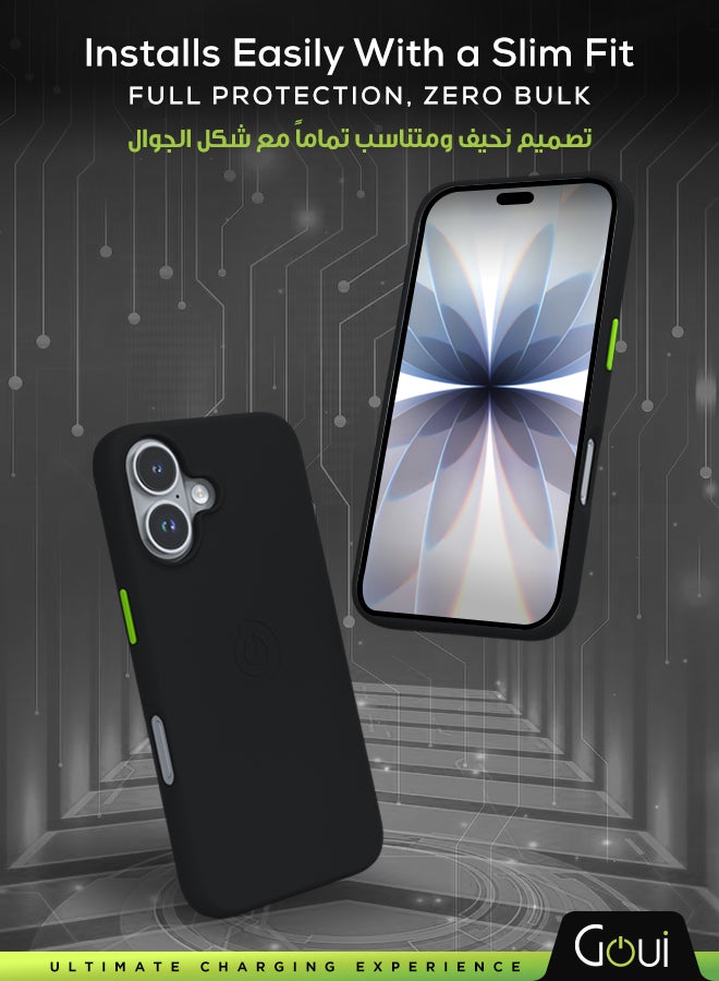 Goui iPhone 17 Case | Full-Coverage | MagSafe | Wireless Friendly | Colorful | Soft Touch | Magnetic Design for Mount Transparent - Image 2