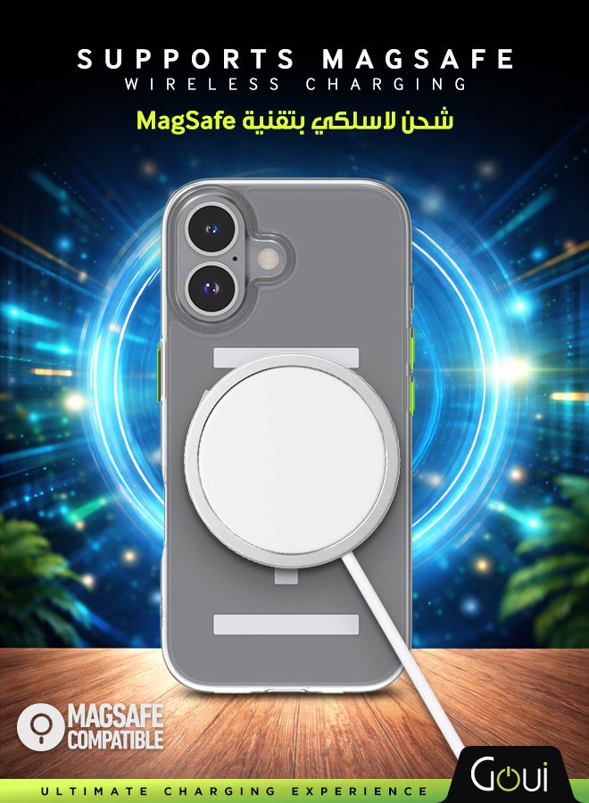 Goui iPhone 17 Case | Full-Coverage | MagSafe | Wireless Friendly | Colorful | Soft Touch | Magnetic Design for Mount Transparent - Image 3