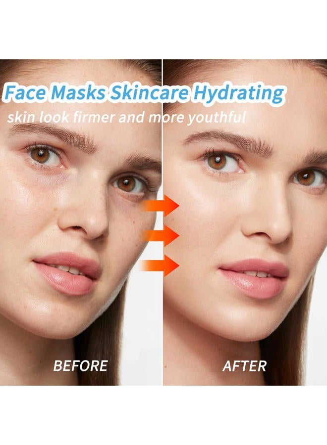 IREV Hyaluronic Acid Face Masks Skincare, Hydrating Facial Masks, Deep Moisturizing Face Mask for All Skin Types, Facial Sheet Mask for Women Skin Care, Smoothing Rejuvenating 10 Pack - Image 5