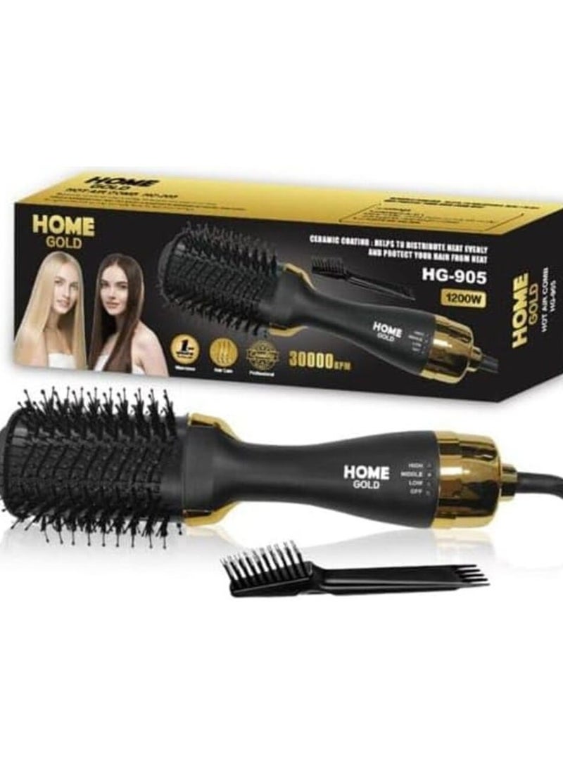 هوم جولد فرشاة ومجفف شعر بقوة  هوم جولد 1200 واط HG- 905 - Image 1