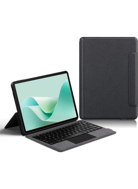 Keyboard case compatible with Huawei MatePad 11.5S (2024), removable wireless trackpad trackpad keyboard, leather case with multi-angle bracket