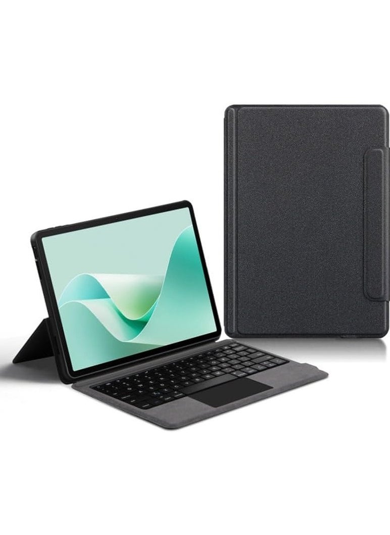 Keyboard case compatible with Huawei MatePad 11.5S (2024), removable wireless trackpad trackpad keyboard, leather case with multi-angle bracket