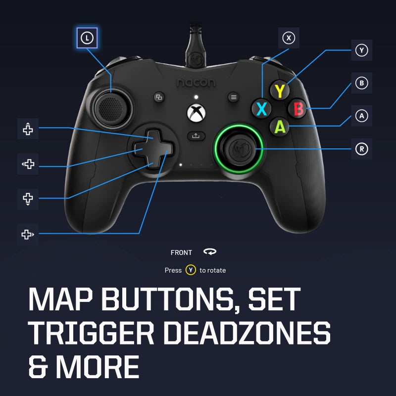 RIG Nacon Revolution X Officially Licensed Xbox Controller for Xbox Series X|S, Xbox One, Windows 10, Windows 11 PCs with Hardware, Software Customization and Dolby Atmos 3D Surround Sound (Black) - Image 5