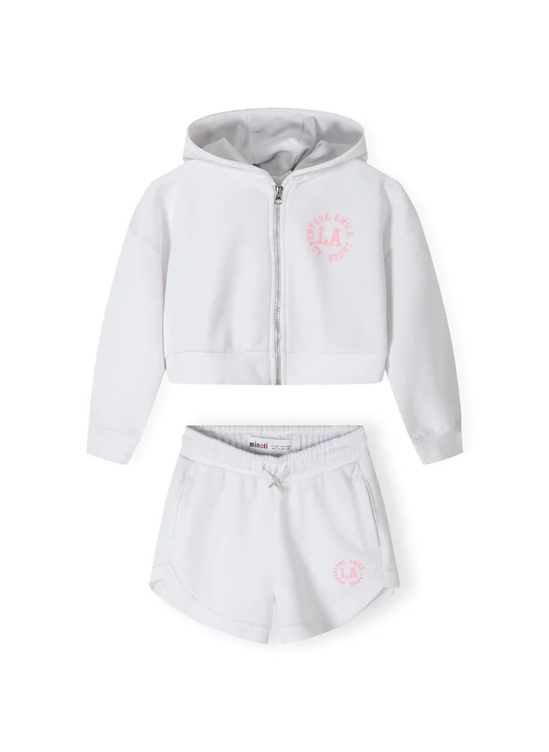 مينوتي Kids Girls Zip Through Hoodie And Short Set