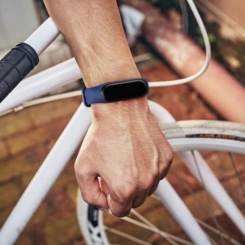 CERLINK Mi Band 5 & Mi Band 6 SmartWatch Strap, Silicone Adjustable Men Women Wristband-Black,Navy,Wine,Green - Image 4