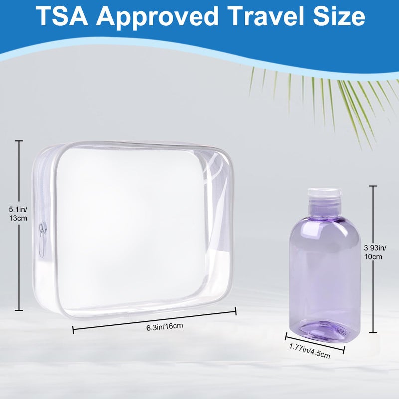 Cosywell Travel Bottles 4pcs 3.4oz Shampoo Containers TSA Approved Leak Proof Flip Cap Squeeze Bottles - Image 2