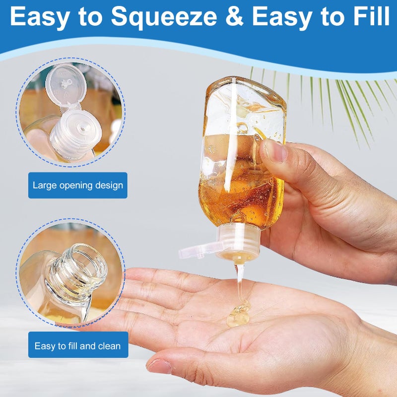 Cosywell Travel Bottles 4pcs 3.4oz Shampoo Containers TSA Approved Leak Proof Flip Cap Squeeze Bottles - Image 4