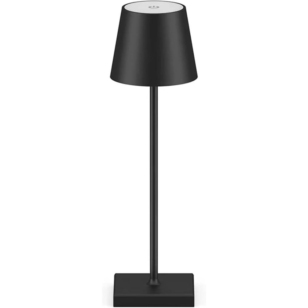 Rechargeable LED Table Lamp, 3 Color Modes Stepless Dimmable Desk Lamp, USB-C LED Bedside Lamp, Battery Operated with Touch Switch, IP54 Waterproof Metal Material, Ideal for Indoor Outdoor