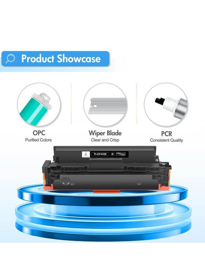 TRUE IMAGE Compatible Toner Cartridge Replacement for HP 410X 410A CF410X CF411X CF412X CF413X to use with Color Laserjet Pro MFP M477fdw M477fdn M477fnw Pro M452dn M452nw M452dw Toner Ink (4 Pack) - Image 5