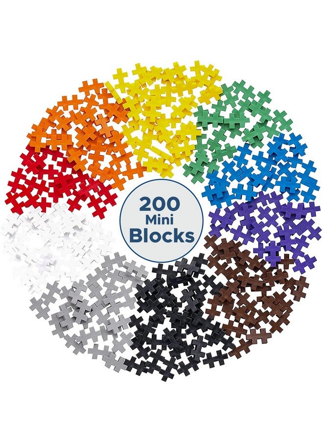 أن أتش آر مكعبات بناء صغيرة من NHR، 200 قطعة، لعبة تعليمية، مكعبات بناء متشابكة صغيرة للأولاد والبنات (متعددة الألوان | من عمر 3 سنوات فما فوق)  - Image 3