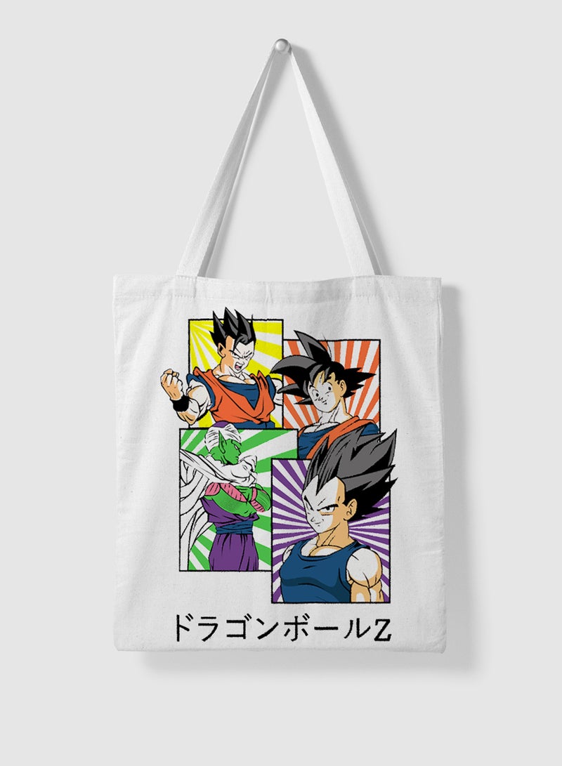LOWHA Polyester Tote Bag with Shoulder Straps and Dragon Ball Anime Pattern  - Image 4
