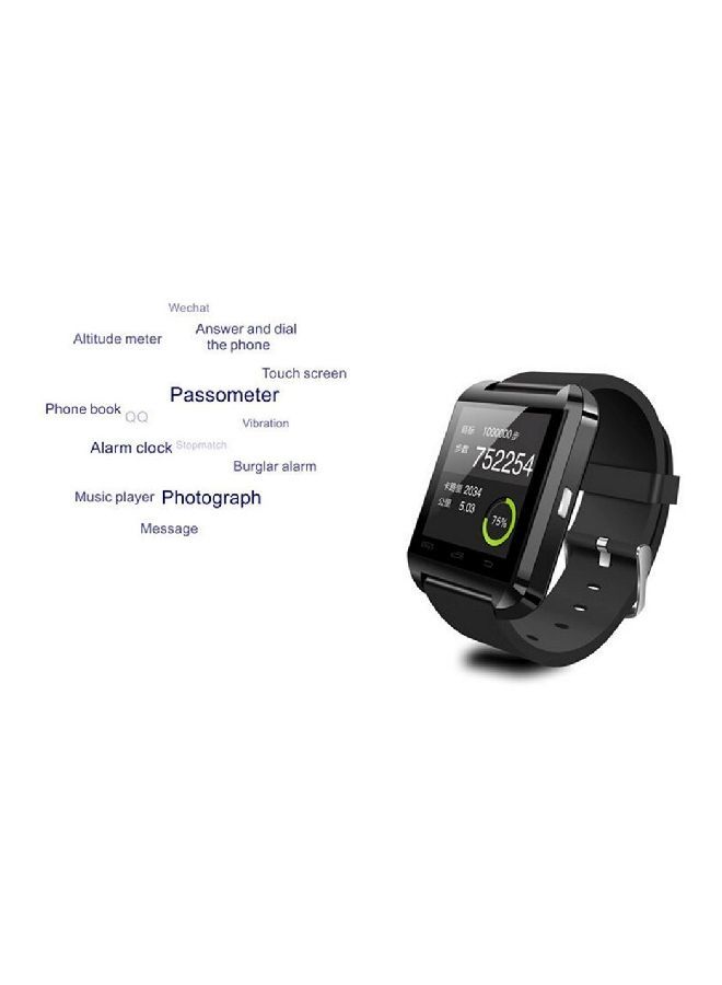 NIBEMINENT U8 Bluetooth Smartwatch Black - Image 4