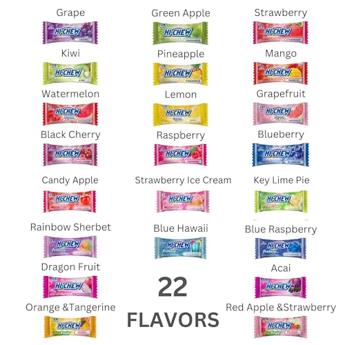 HI-CHEW HICHEW Variety Mix Pack of 8 Bags 22 Flavors Including Dessert Mix Unique Fun Soft Chewy Candy Immensely Juicy Fruity Candy Flavors Individually Wrapped for Sharing - Image 3