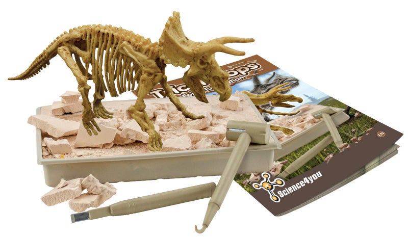 Science4you - Triceratops Fossil Digging Kit for Kids - Excavate and Assemble 10 Dinosaur Fossiles, Dinosaur Toys for Boys and Girls Age 6+, Dino Games, Dinosaur Gifts for 6+ Year Old Boys and Girls - Image 2