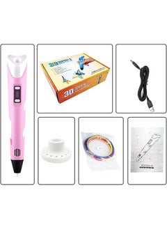 Generic 3D Pen for Kids 3D Pen with Display Adjustable Temperature and Speed, Compatible with PLA and ABS Filament, for Graffiti, Drawing, Model Making (Pink)  - Image 3