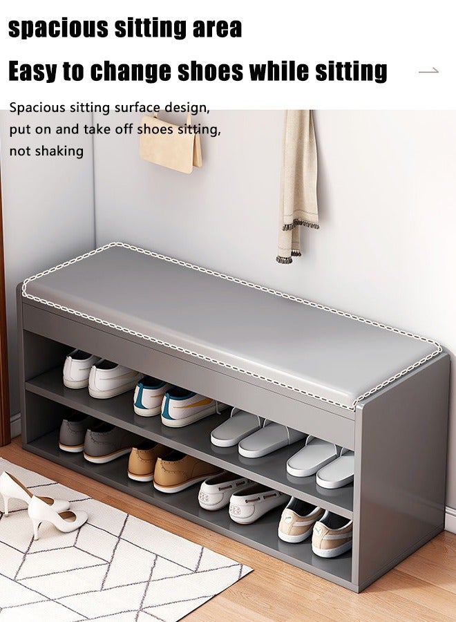 Arabest Household Doorway Shoe Cabinet Sitting Stool, One-piece Sittable Small Stool, Entrance Shoe Rack - Image 4