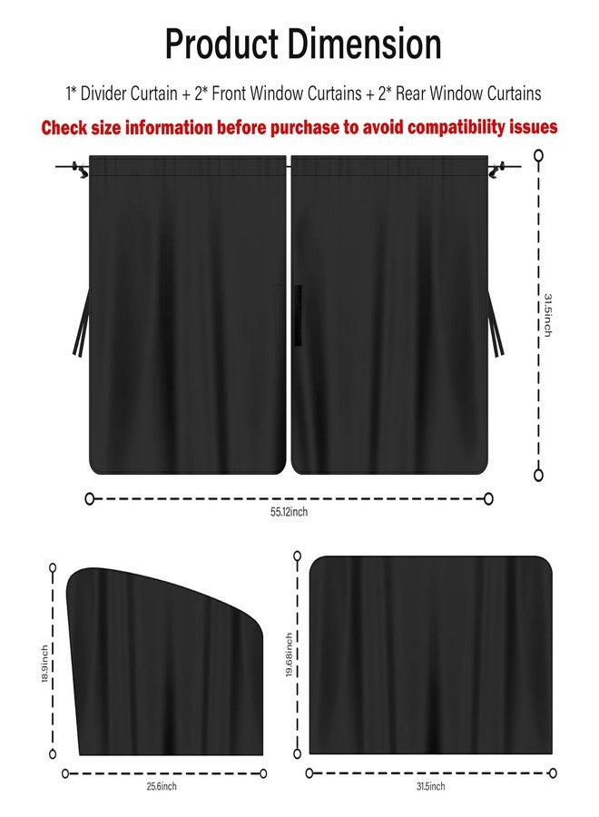 Stacool طقم ستائر نوافذ السيارة من ستاكول، 5 قطع، غطاء نافذة السيارة للخصوصية وحجب الضوء، مظلة شمسية عالمية للسيارة، ملحقات داخلية للسيارة للأطفال للنوم والسفر والتخييم (5 قطع) - Image 2