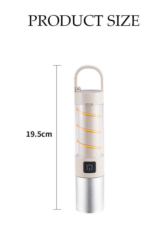 DUNISO 2in1 Rechargeable LED Flashlights with Hook Design Handheld Flashlight with Zoomable 4 Modes Super Bright Camping Lamp for Emergencies Camping Hiking - Image 2