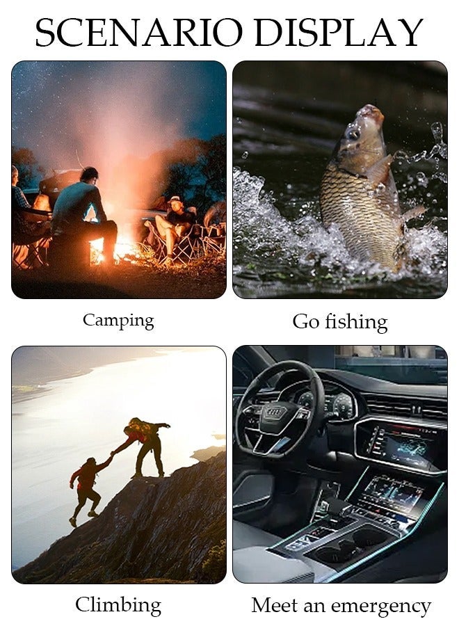 DUNISO 2in1 Rechargeable LED Flashlights with Hook Design Handheld Flashlight with Zoomable 4 Modes Super Bright Camping Lamp for Emergencies Camping Hiking - Image 4