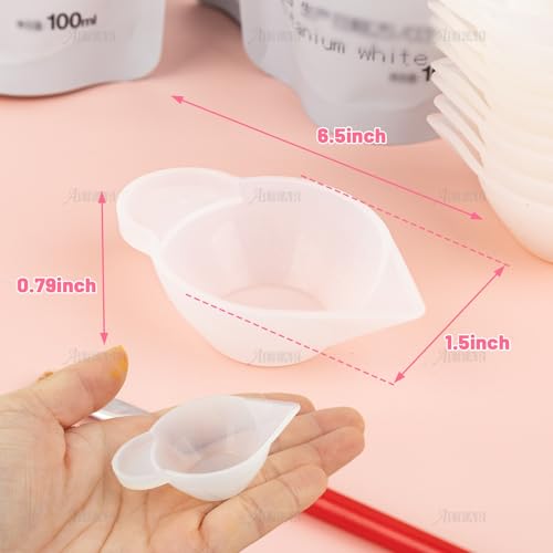 AUEAR, 10 Pack Silicone Mold Cup Dispenser Mini Measuring Mixing for DIY Jewelry Making Epoxy Resin Craft - Image 2