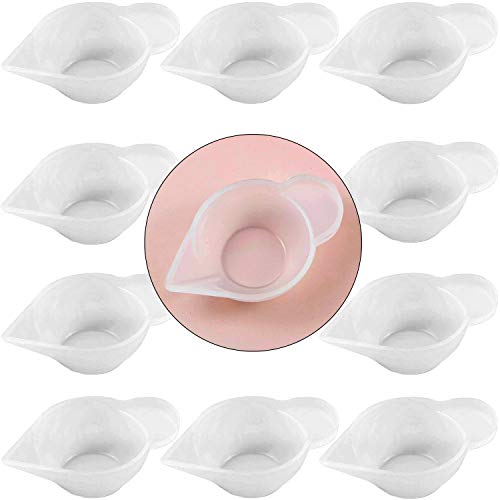 AUEAR, 10 Pack Silicone Mold Cup Dispenser Mini Measuring Mixing for DIY Jewelry Making Epoxy Resin Craft - Image 5