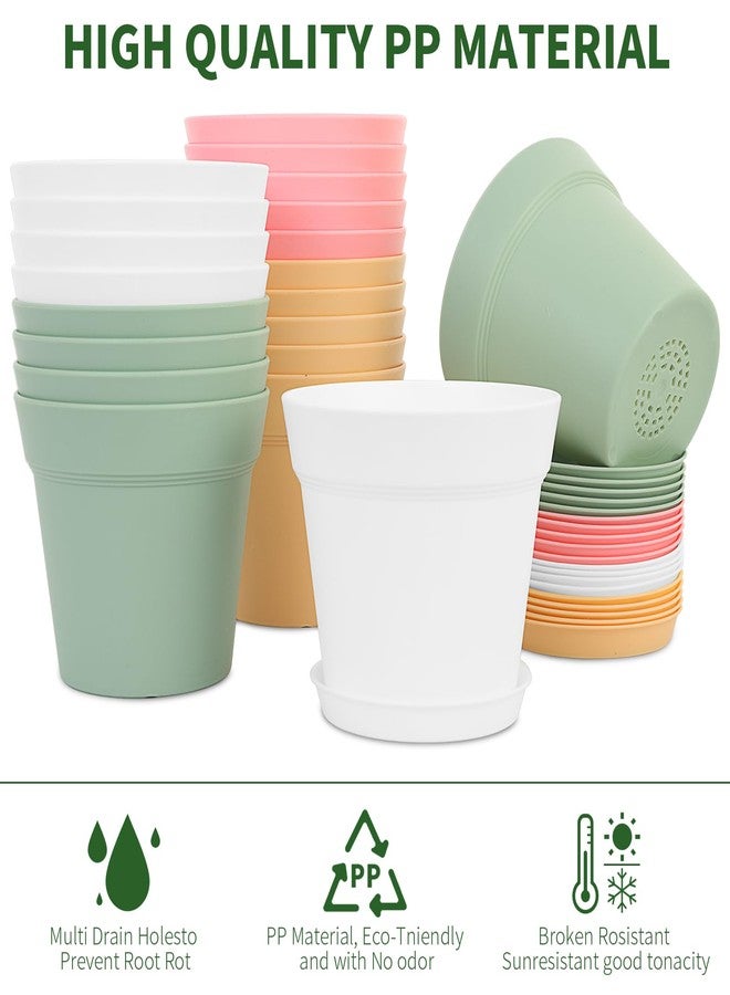 GARDIFE 20 Pack 6 inch Plant pots, planters for Indoor Plants, Flower pots, Color - Image 3