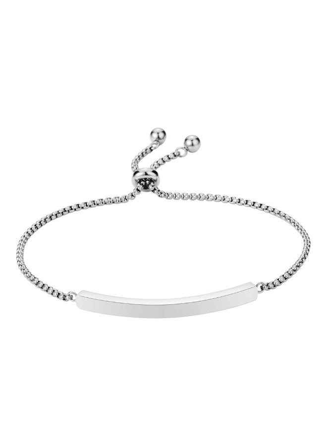 زنك سوار زينك النسائي من الستانلس ستيل باللون الفضي | ZFBR004S - Image 1