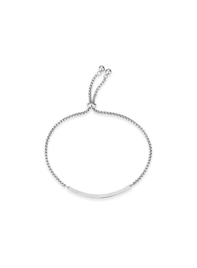 زنك سوار زينك النسائي من الستانلس ستيل باللون الفضي | ZFBR004S - Image 2