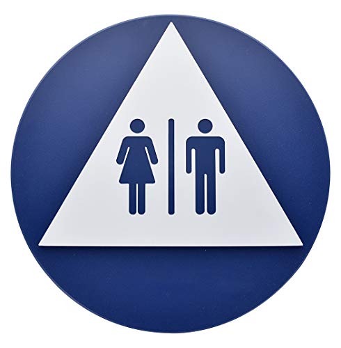 Hillman Triangle and Circle Unisex Restroom Sign (12") - Image 5