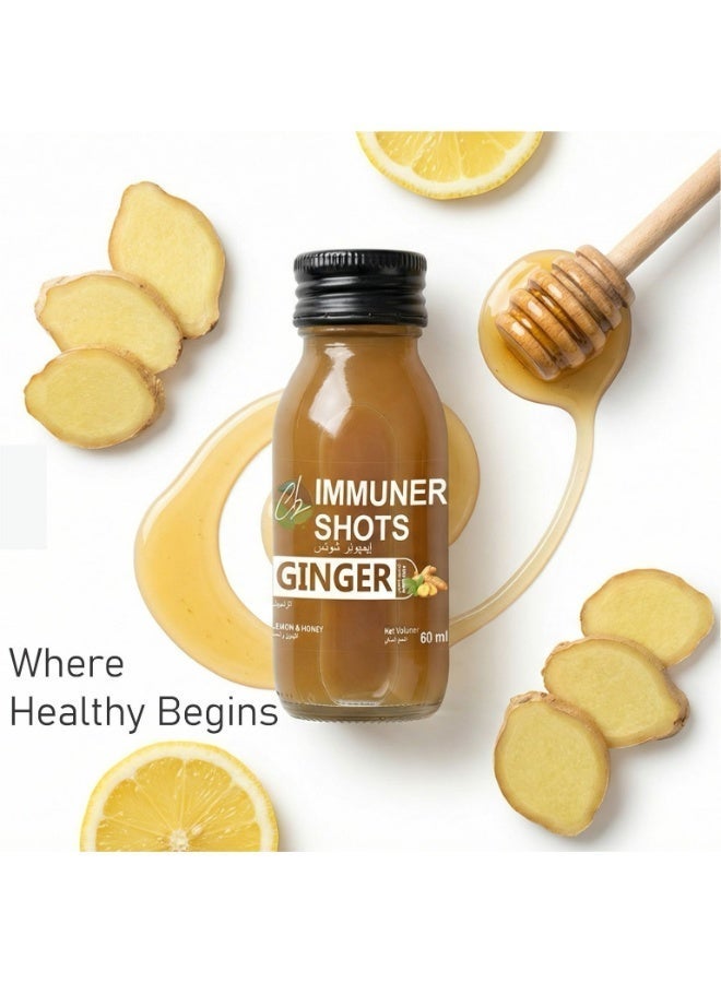 Immuner Shots Ginger Shot 60ml Pack of 16 (Immuner Shots) - Image 2