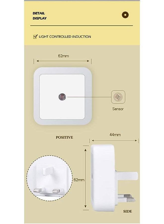LED WALL Night Light (Plug-in), Smart Dusk to Dawn Sensor, Automatic Night Lights, Suitable for Bedroom, Bathroom, Toilet,Stairs,Kitchen and hallway